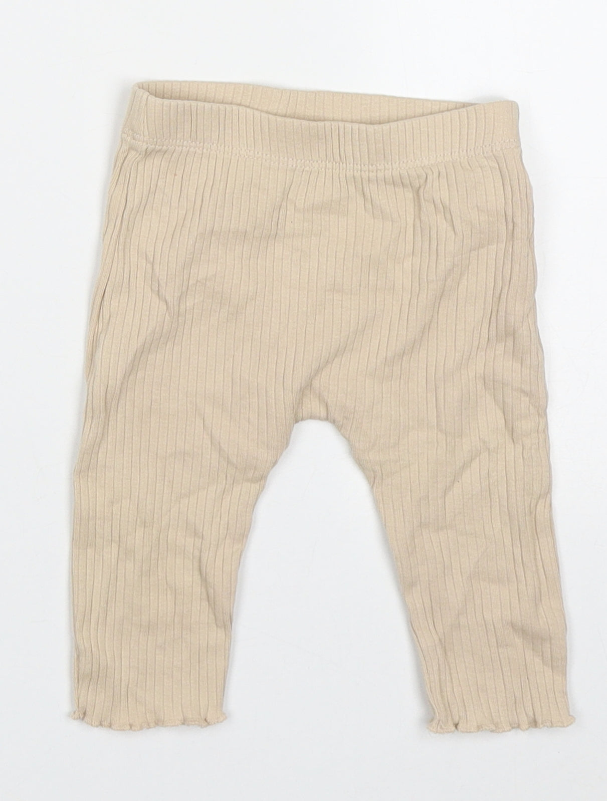George Girls Beige  Cotton Capri Leggings Size 3-6 Months