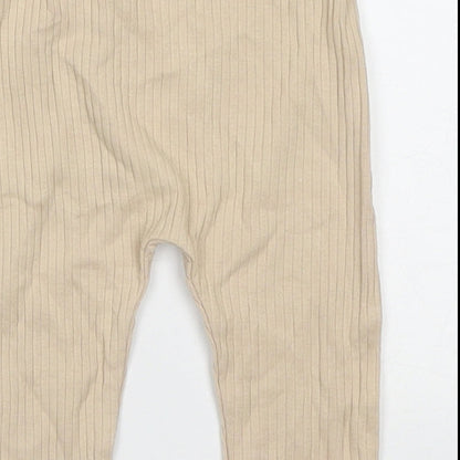 George Girls Beige  Cotton Capri Leggings Size 3-6 Months