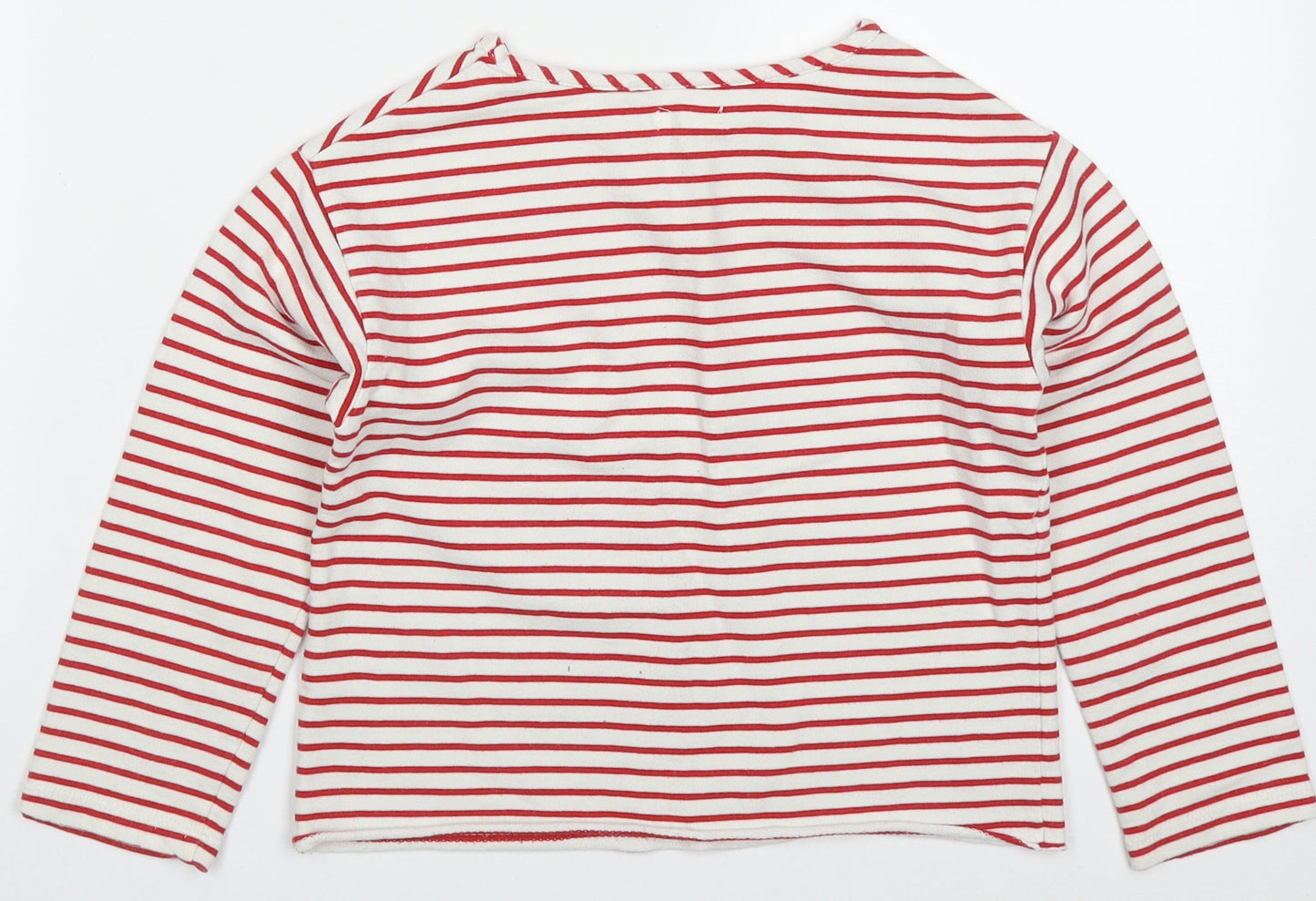 NEXT Girls Red Striped Cotton Pullover Sweatshirt Size 6 Years  Pullover - One Of A Kind