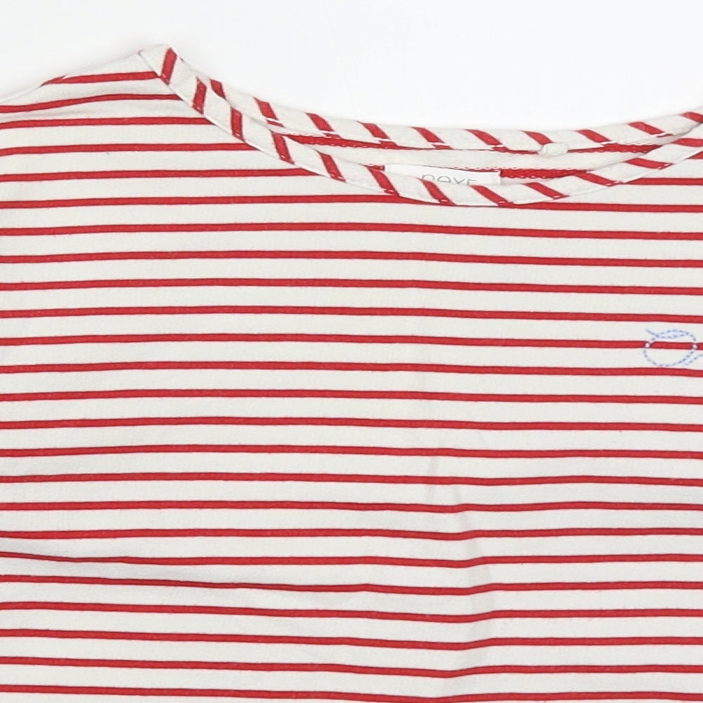 NEXT Girls Red Striped Cotton Pullover Sweatshirt Size 6 Years  Pullover - One Of A Kind