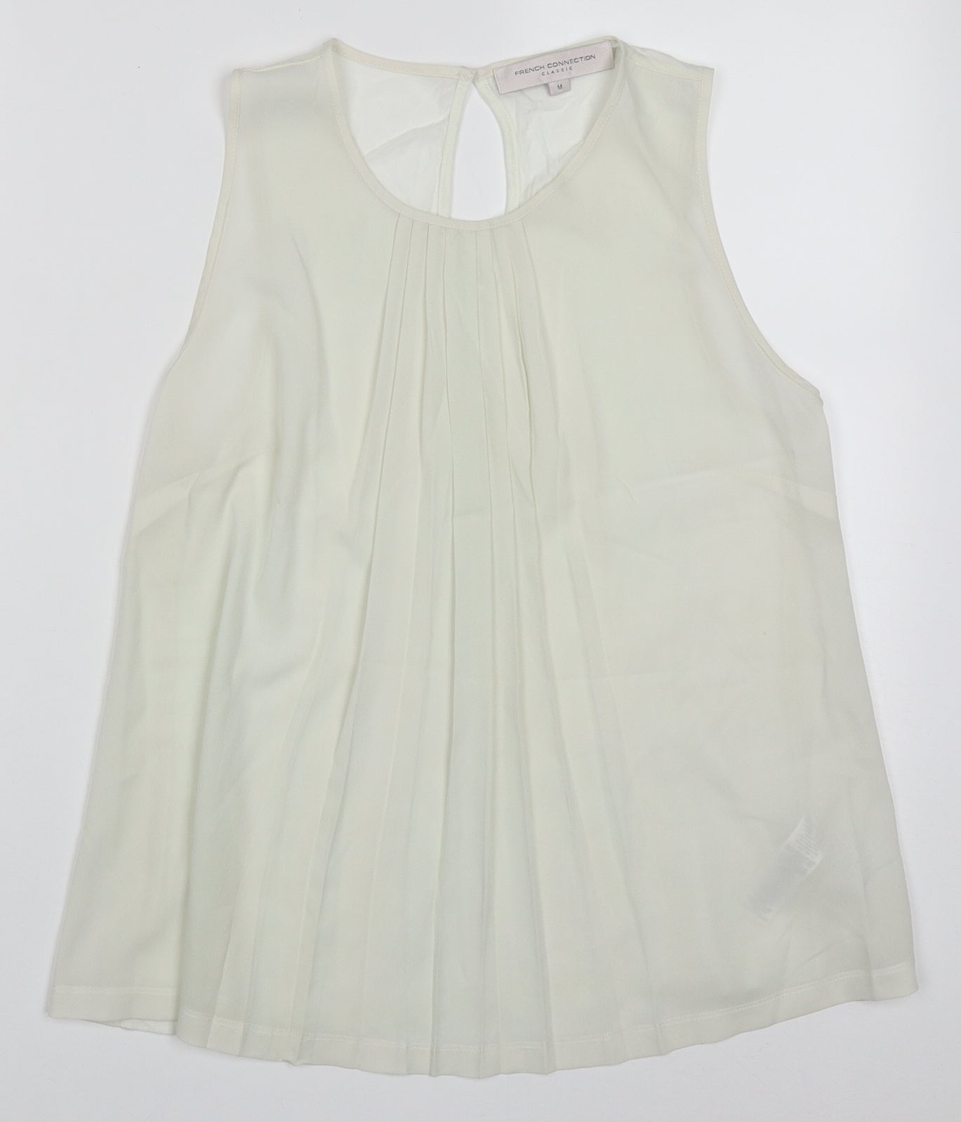 Womens UK Size M French Connection White Basic Tank