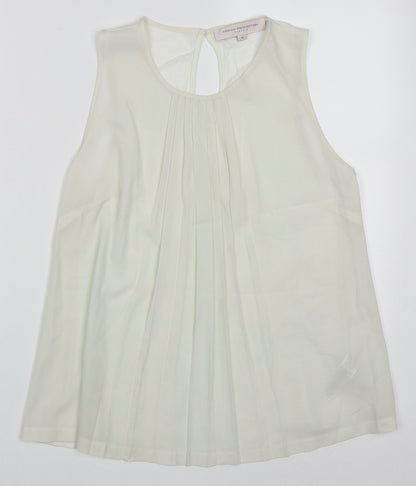 Womens UK Size M French Connection White Basic Tank
