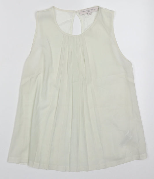 Womens UK Size M French Connection White Basic Tank