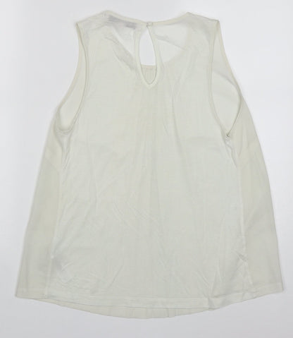 Womens UK Size M French Connection White Basic Tank