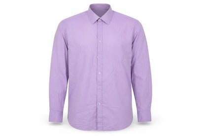 Mens UK Size 17.5 Taylor & Qright Purple  Button-Up Long Sleeve Casual Shirt