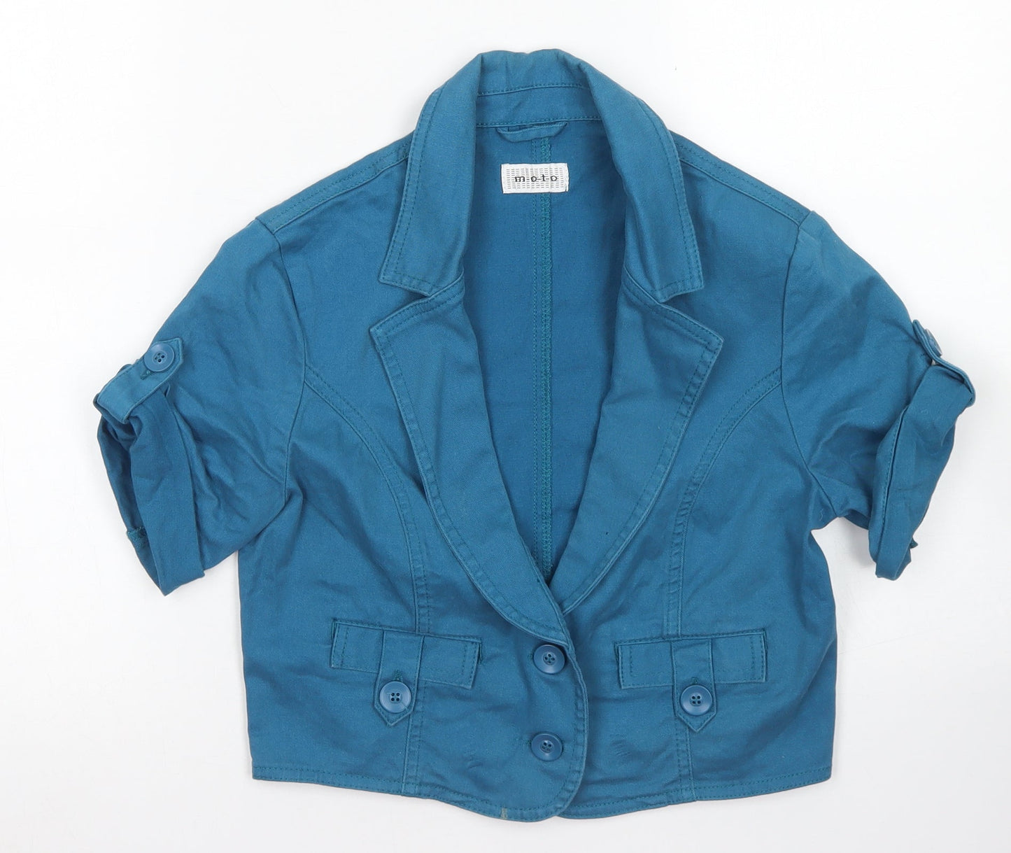 Womens UK Size 12 Moto Blue Jacket