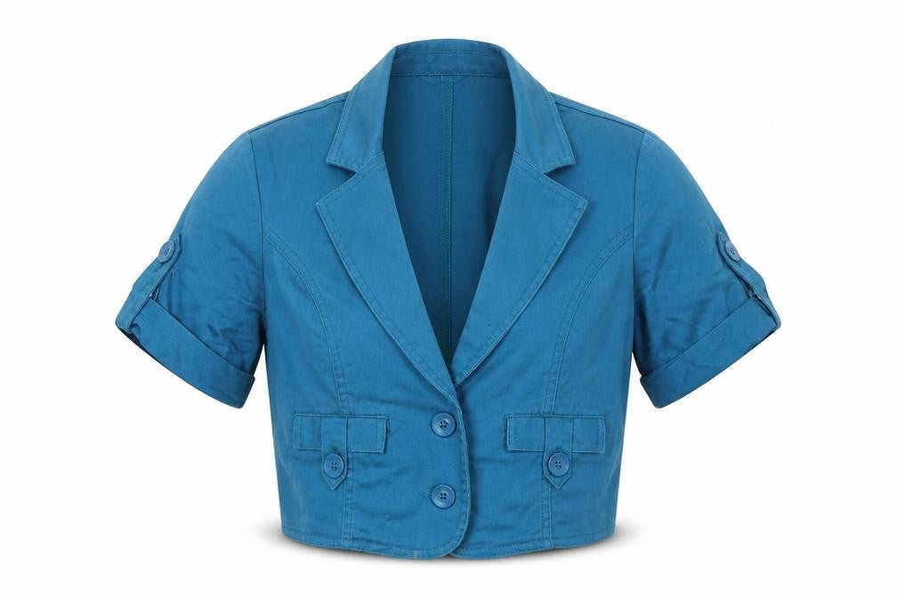 Womens UK Size 12 Moto Blue Jacket