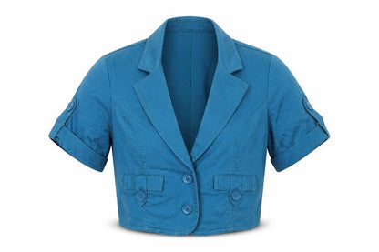 Womens UK Size 12 Moto Blue Jacket