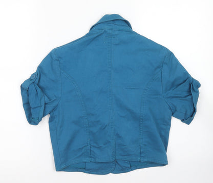 Womens UK Size 12 Moto Blue Jacket