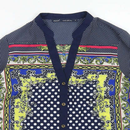 Womens UK Size 10 NEXT Blue Basic Blouse