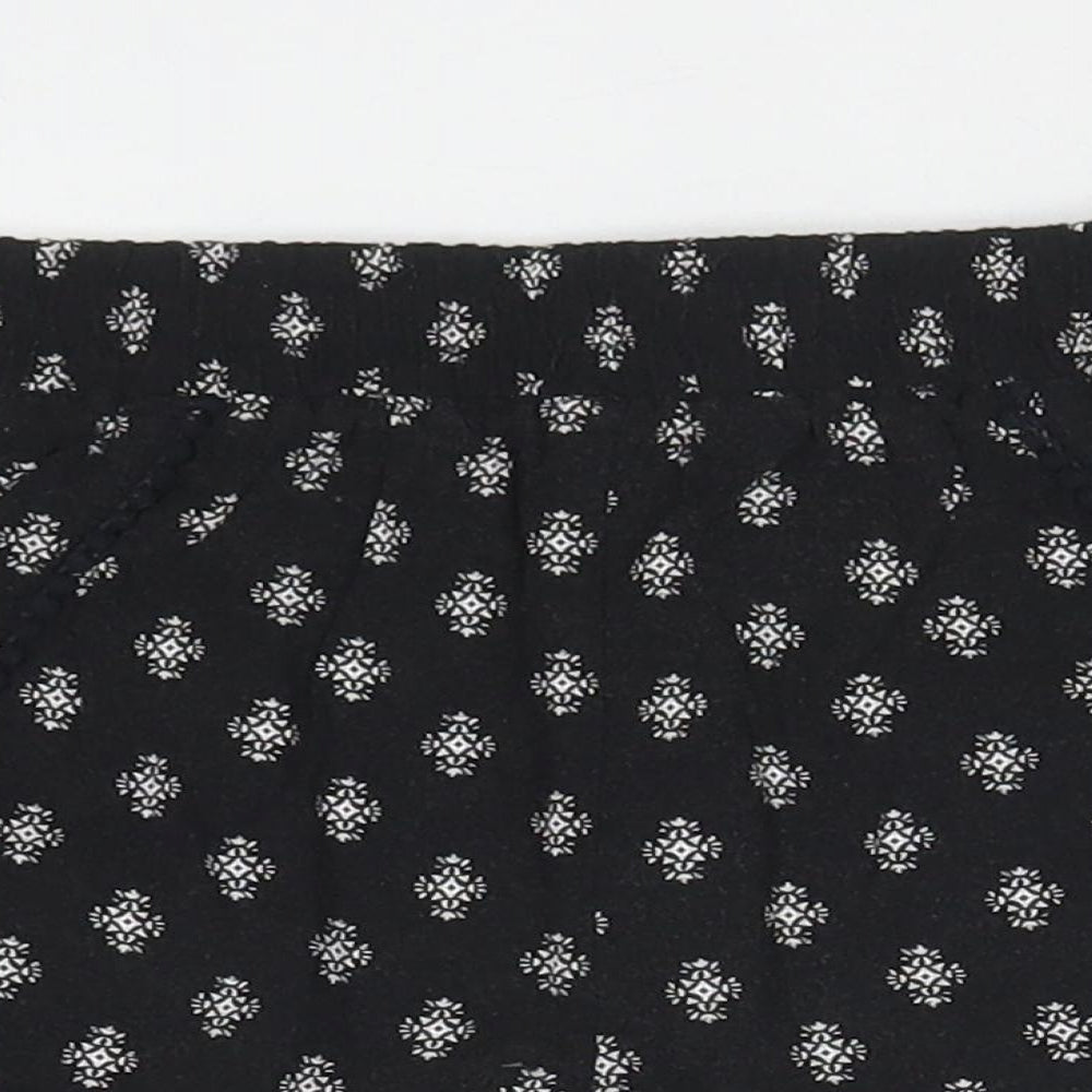 915 Generation Girls Black Paisley Cotton Mom Shorts Size 9 Years  Regular