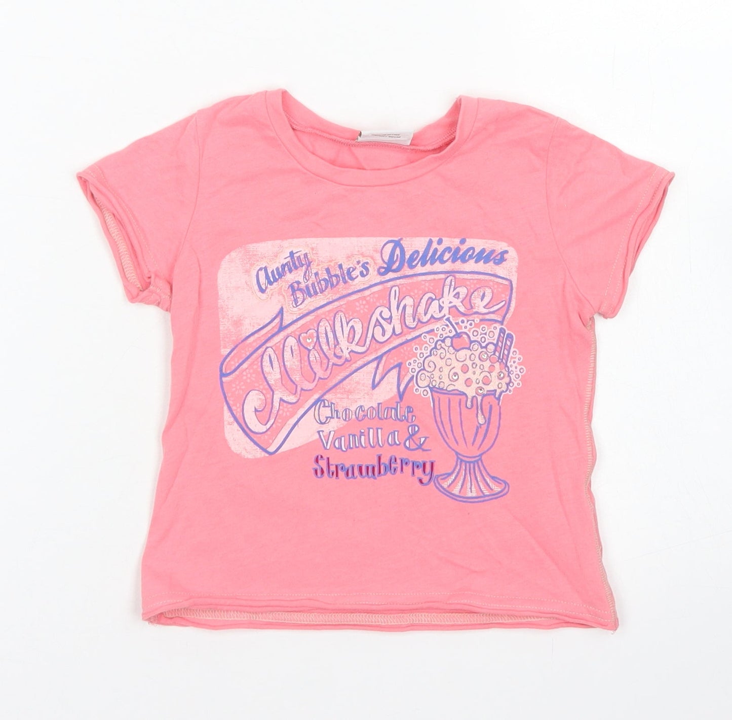 NEXT Boys Pink  Cotton Basic T-Shirt Size 12-18 Months Crew Neck