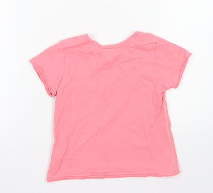 NEXT Boys Pink  Cotton Basic T-Shirt Size 12-18 Months Crew Neck