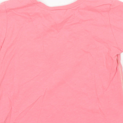 NEXT Boys Pink  Cotton Basic T-Shirt Size 12-18 Months Crew Neck