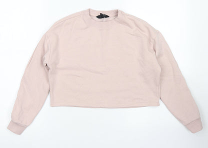 915 Generation Girls Pink  Cotton Pullover Sweatshirt Size 10-11 Years   - Cropped