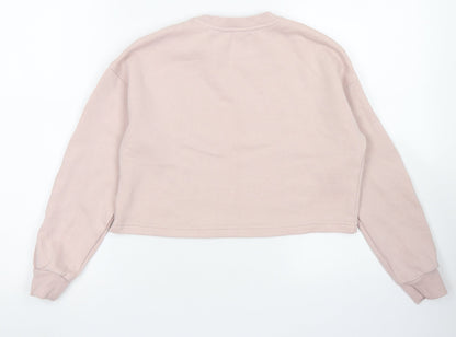 915 Generation Girls Pink  Cotton Pullover Sweatshirt Size 10-11 Years   - Cropped