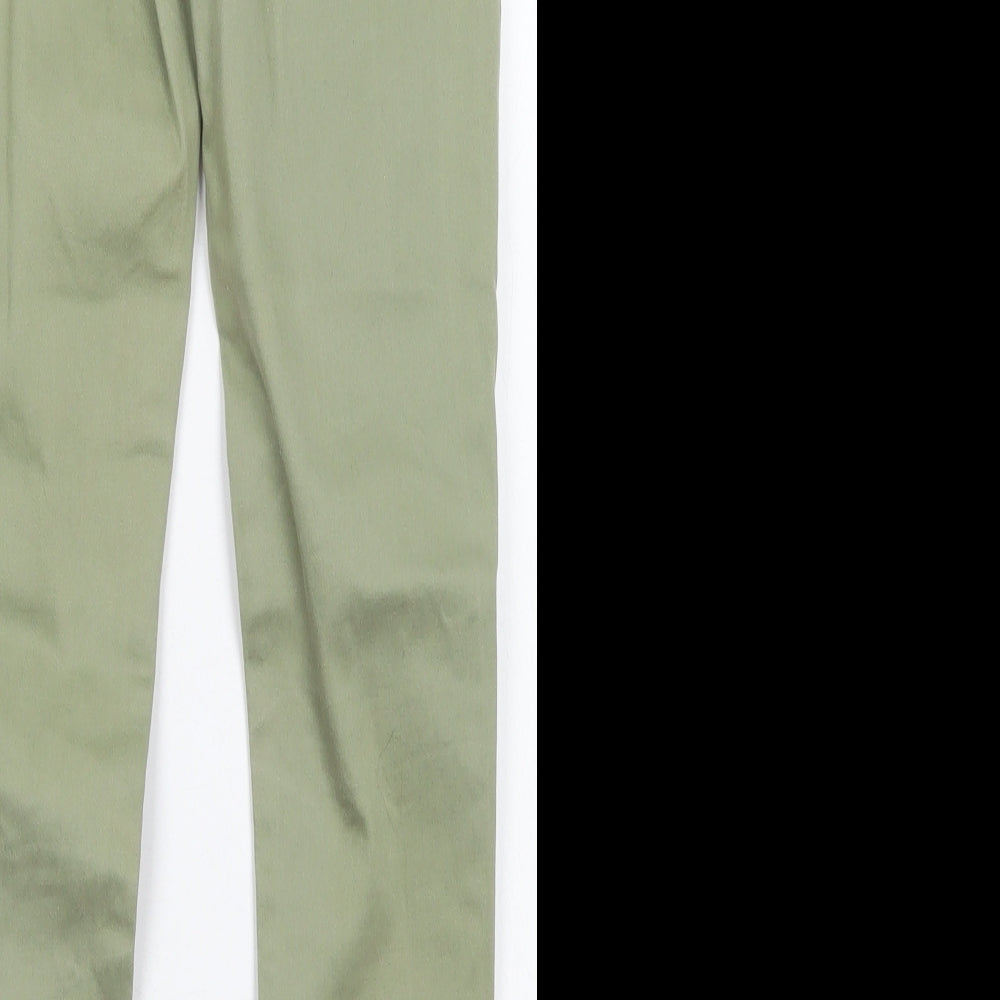 Denim Co Girls Green  Cotton Skinny Jeans Size 10-11 Years  Regular Button - distressed