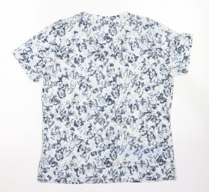 Womens UK Size L Cerulean Collection Blue Basic T-Shirt