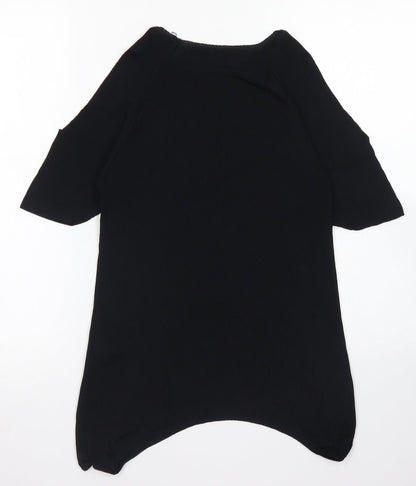Womens UK Size 8 Warehouse Black Basic Blouse