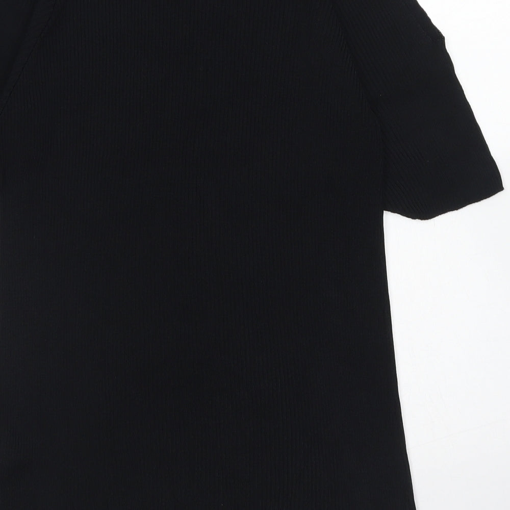 Womens UK Size 8 Warehouse Black Basic Blouse