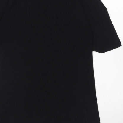 Womens UK Size 8 Warehouse Black Basic Blouse