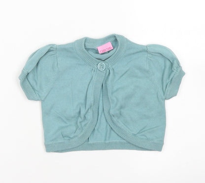 Cherokee  Blue  Cotton Cardigan Jumper Size 12-18 Months  Button