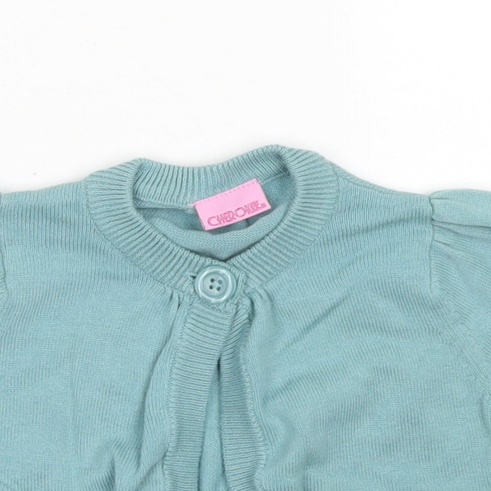 Cherokee  Blue  Cotton Cardigan Jumper Size 12-18 Months  Button