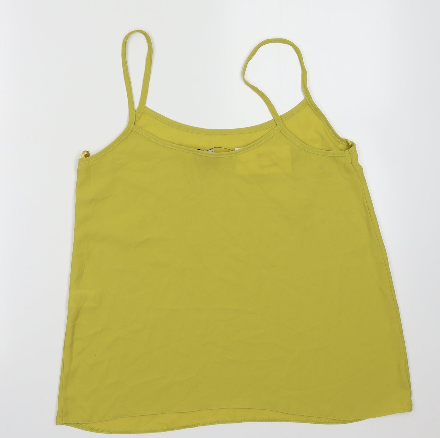 Matalan Womens Green  Polyester Basic Tank Size 10 Scoop Neck