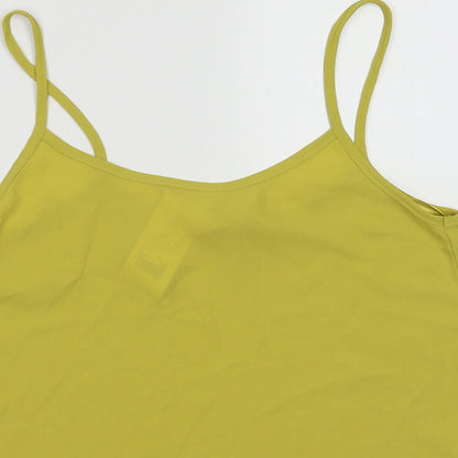 Matalan Womens Green  Polyester Basic Tank Size 10 Scoop Neck