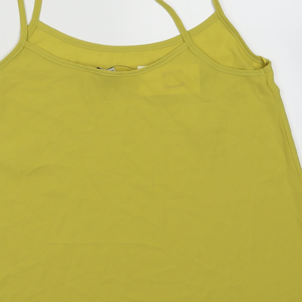 Matalan Womens Green  Polyester Basic Tank Size 10 Scoop Neck