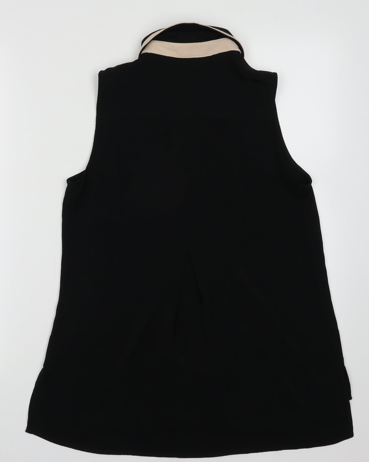 Womens UK Size 10 Warehouse Black Basic Button-Up