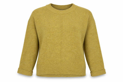 Front view of George women’s yellow polyester pullover sweatshirt, size M, pullover