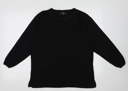 Additional front view of Paramour women’s black polyester pullover sweatshirt, size M, pullover