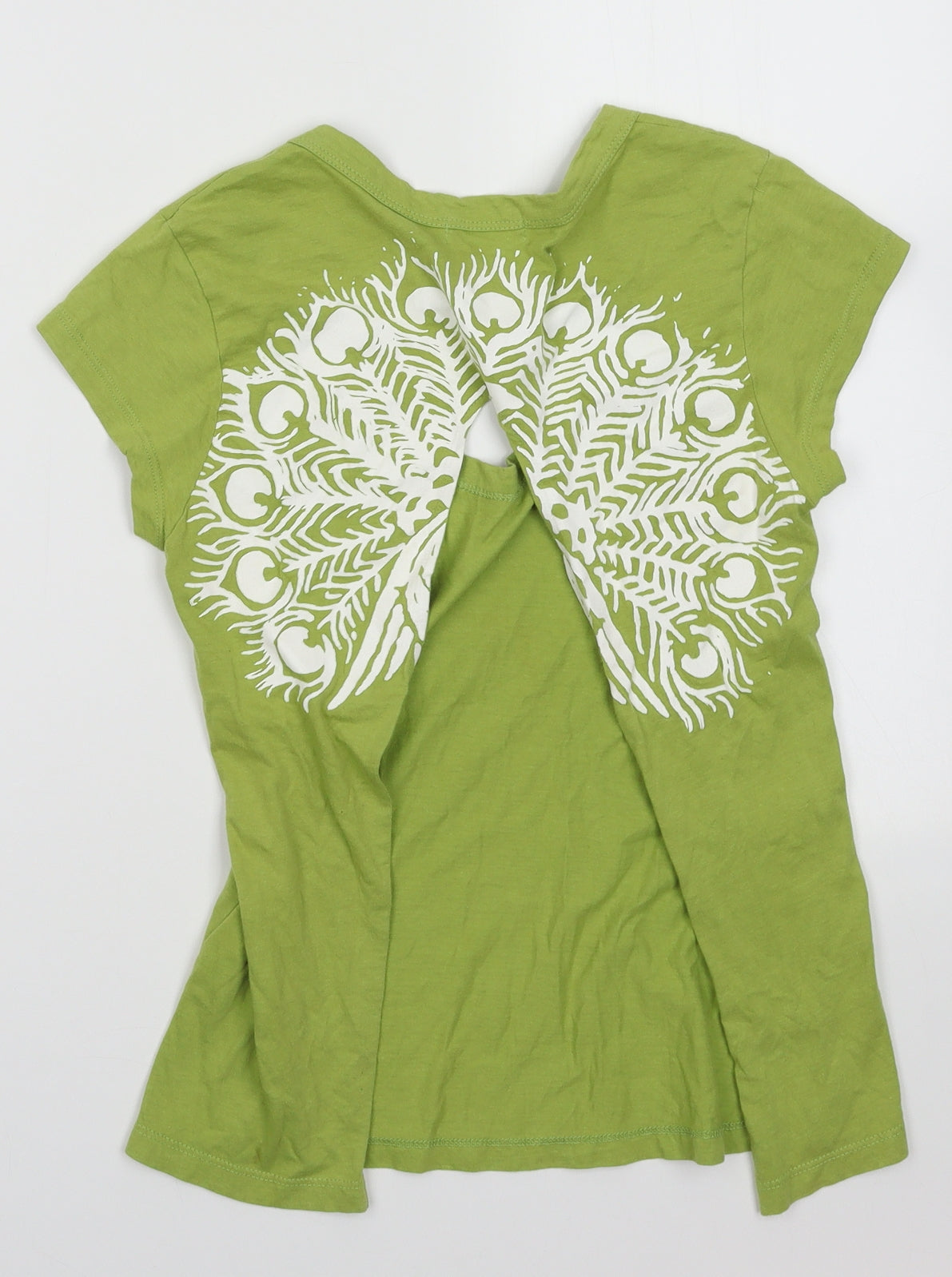 Womens UK Size S Zara Green Basic T-Shirt