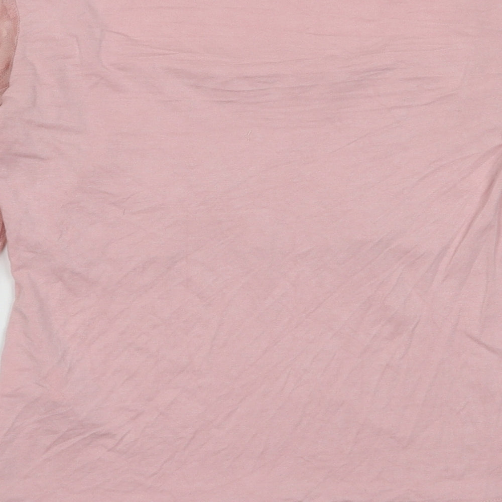 Womens UK Size 10 New Look Pink Basic Blouse