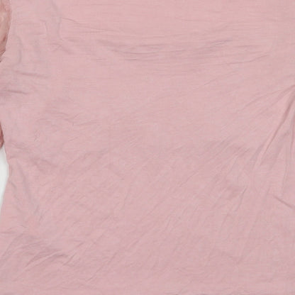 Womens UK Size 10 New Look Pink Basic Blouse