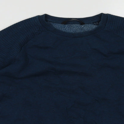 George Boys Blue  Cotton Pullover Sweatshirt Size 11-12 Years  Pullover