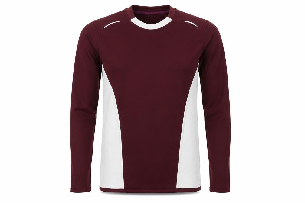 Front view of Aptus men’s purple polyester pullover sweatshirt, size S