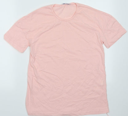 Jetty Womens Pink  Polyester Basic T-Shirt Size S Crew Neck