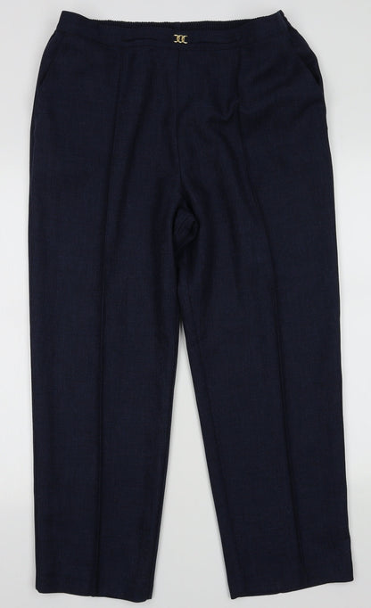 Womens UK Size 18 Marks and Spencer Regular Fit  Blue Trousers