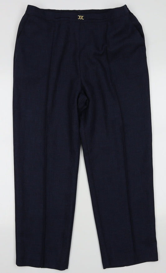 Womens UK Size 18 Marks and Spencer Regular Fit  Blue Trousers