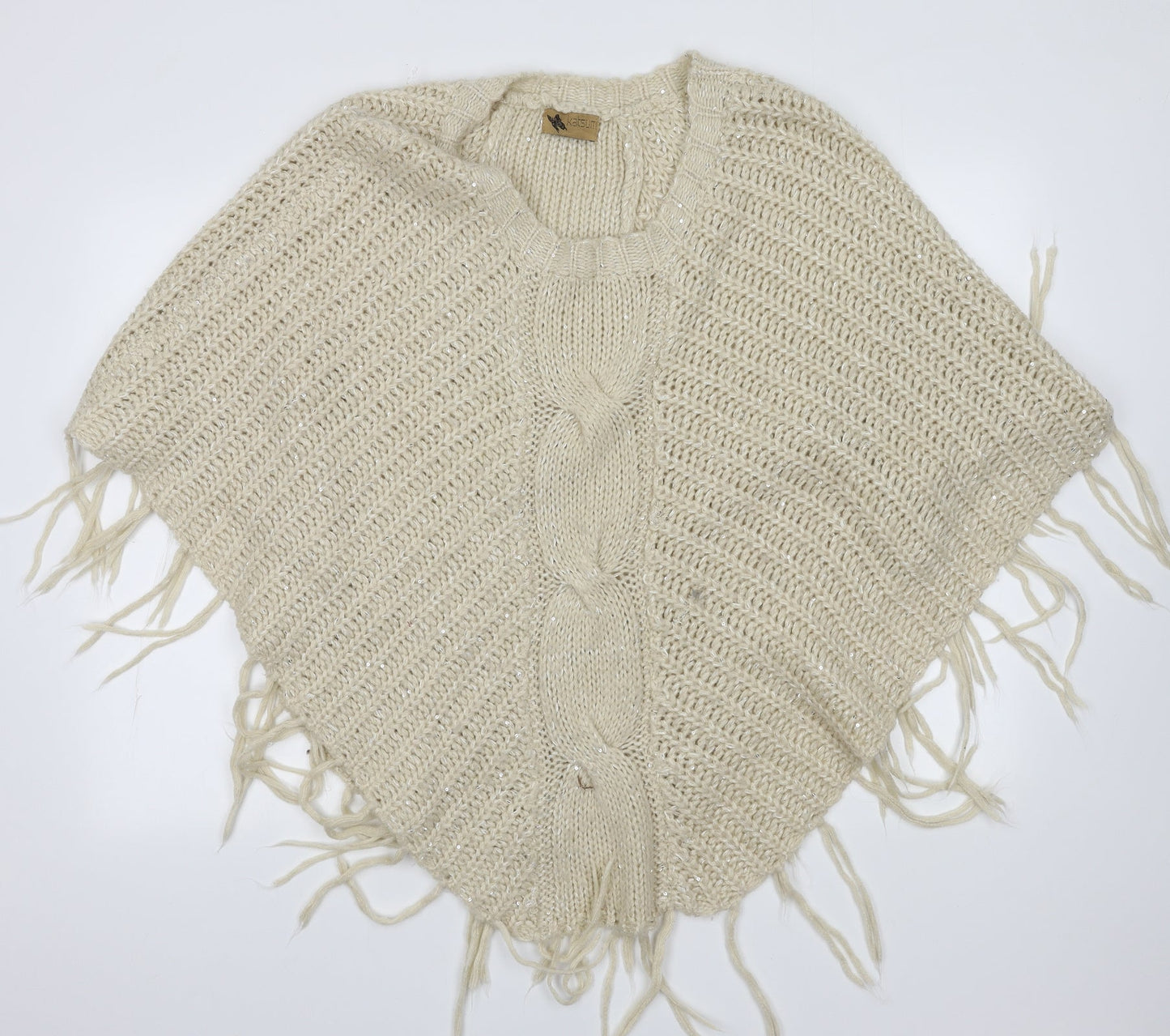 Womens UK Size One Size Katsumi White Cardigan Jumper