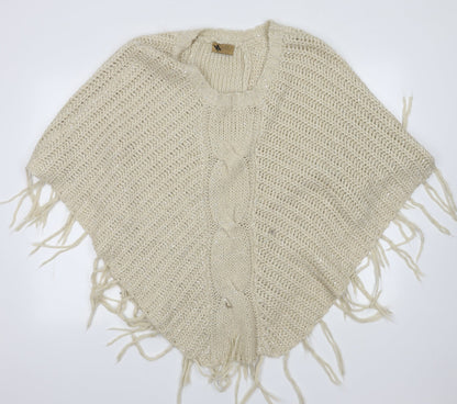 Womens UK Size One Size Katsumi White Cardigan Jumper