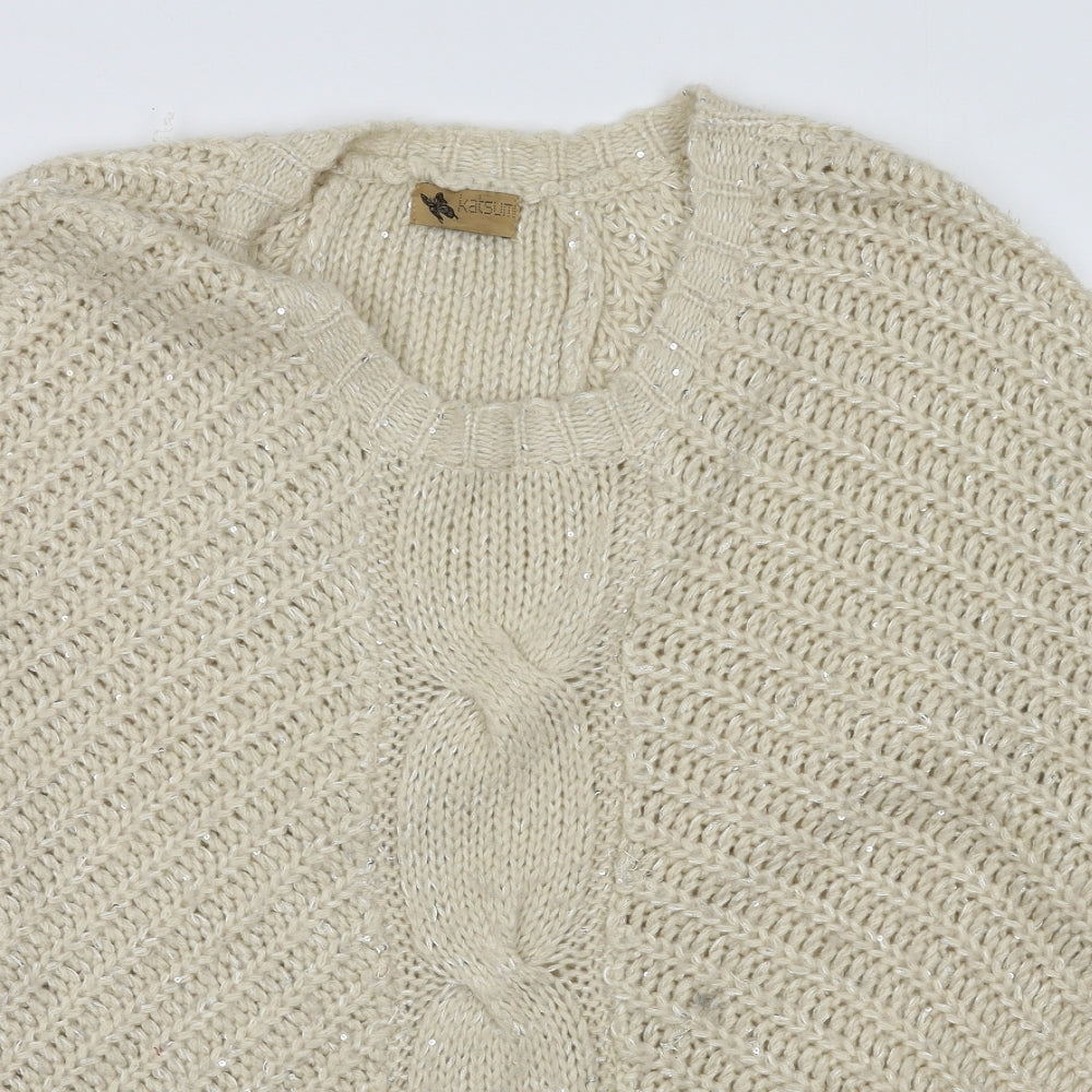 Womens UK Size One Size Katsumi White Cardigan Jumper
