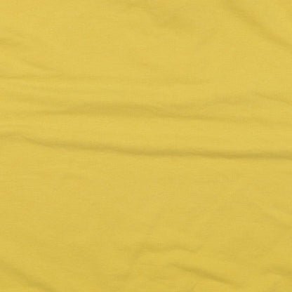 New Look Womens Yellow Striped Cotton Pullover Sweatshirt Size 12  Zip