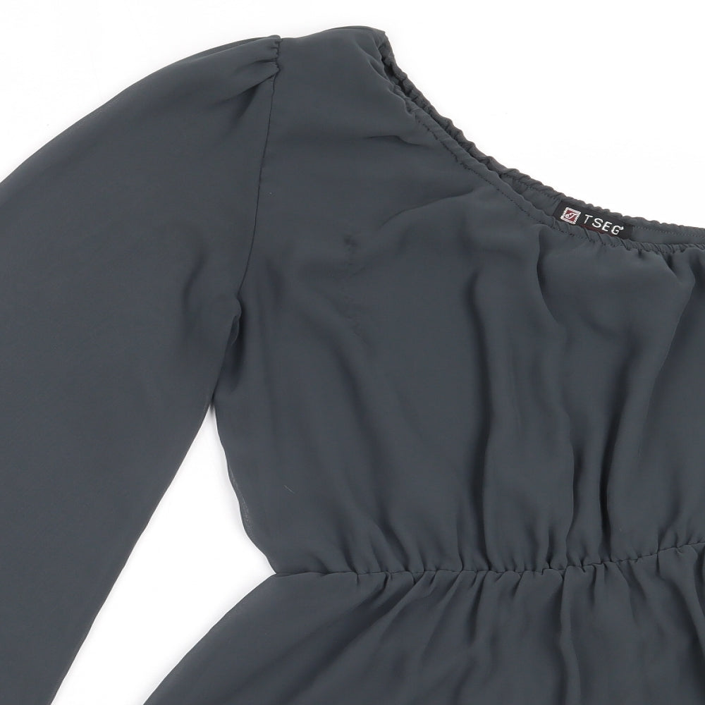 Womens UK Size 12 Tsega Green Basic Blouse