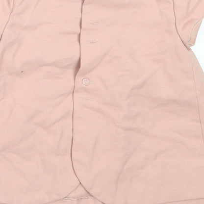 Zara Girls Pink  Cotton Shift  Size 3-6 Months  Round Neck