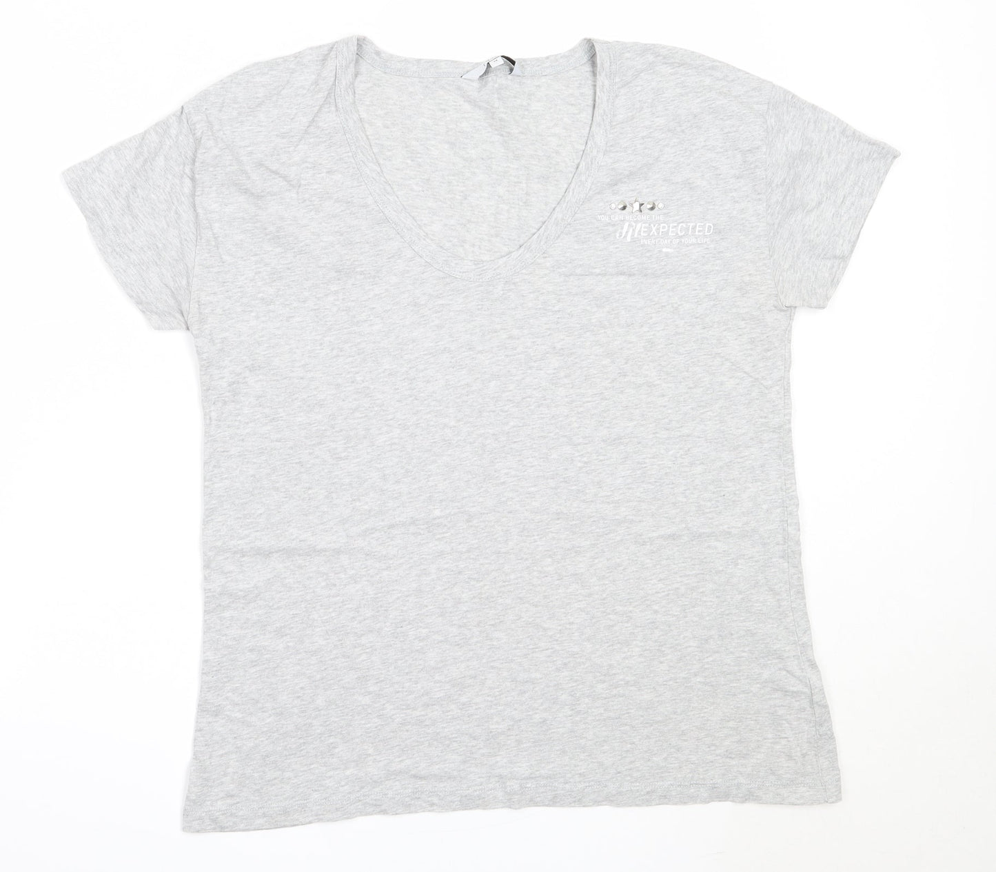 Womens UK Size 14 NEXT Grey Basic T-Shirt