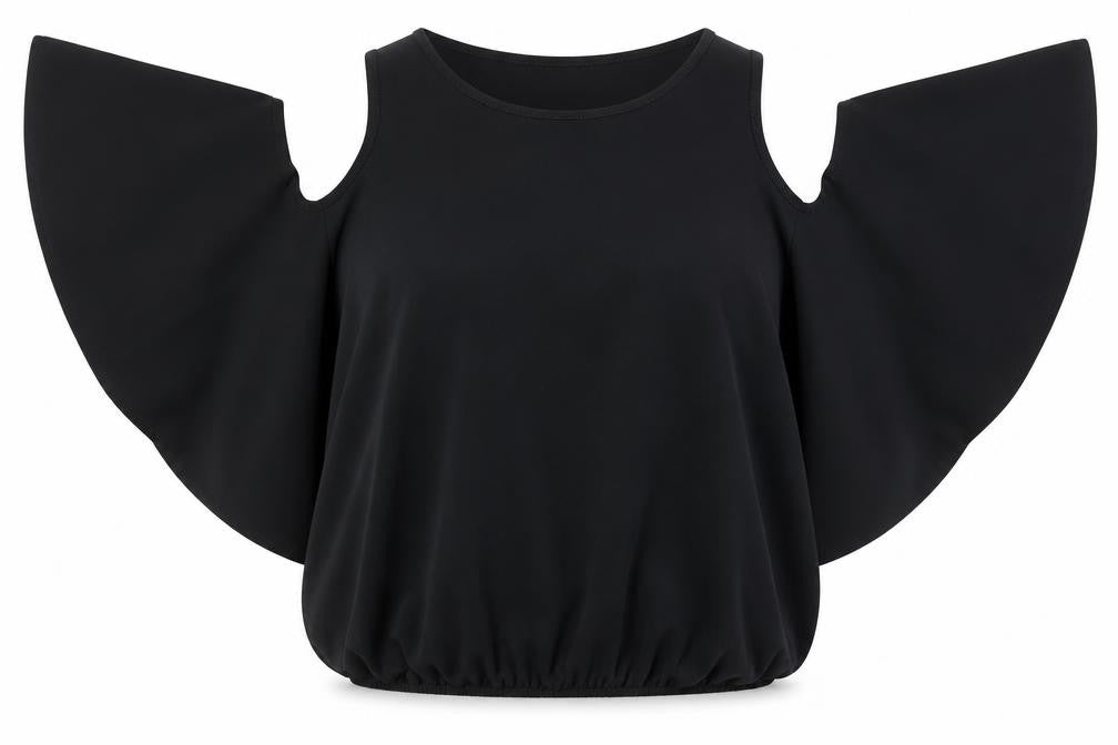 Womens UK Size 18 Quiz Black Basic Blouse