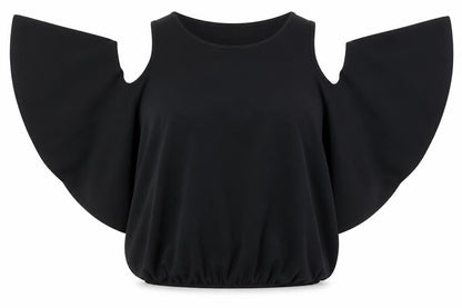 Womens UK Size 18 Quiz Black Basic Blouse